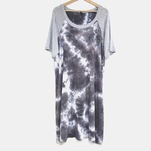 Piphany Super Soft and Stretchy Tie Dye T-shirt Dress